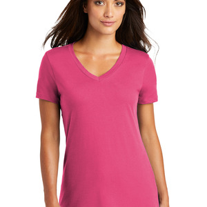 District Made® - Ladies Perfect Weight® V-Neck Tee - DTG